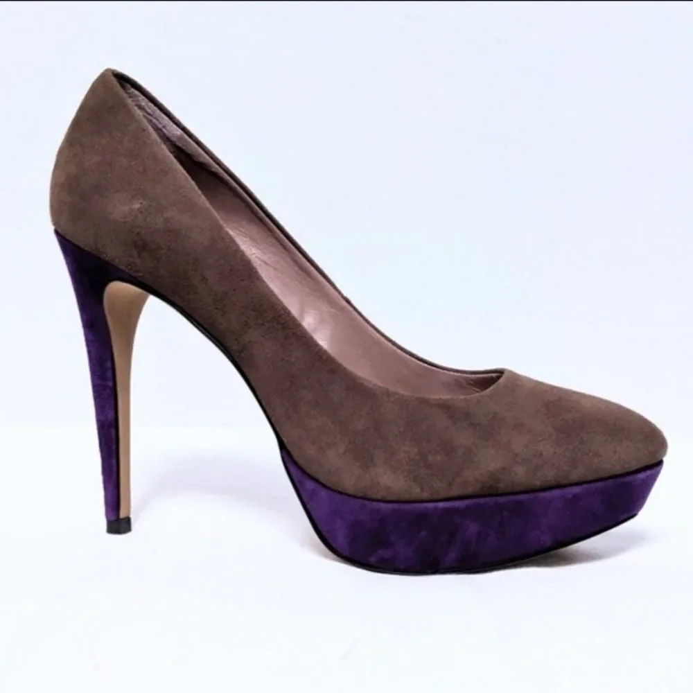 VINCE CAMUTO Ritz Suede Tan Platform Pumps 6.5